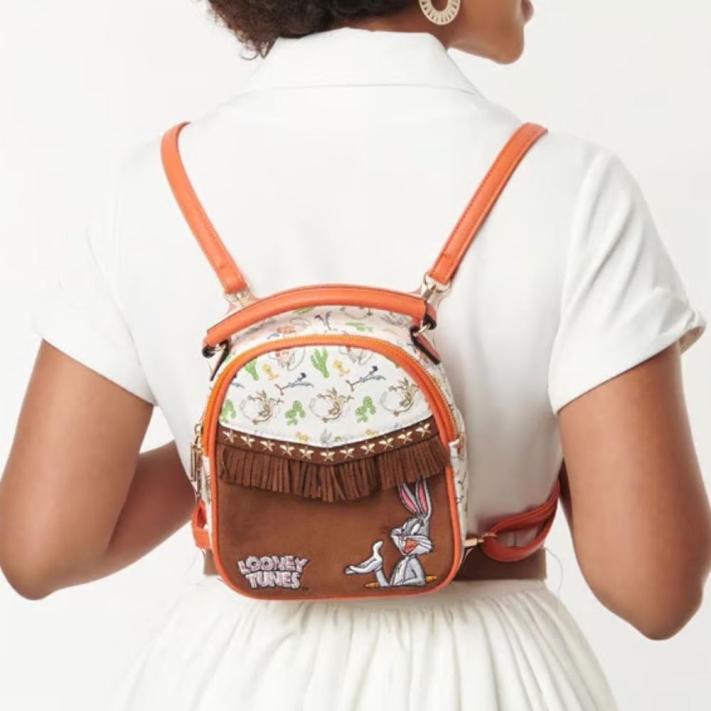 NEW Looney Tunes x Unique Vintage Mini Fringe Backpack